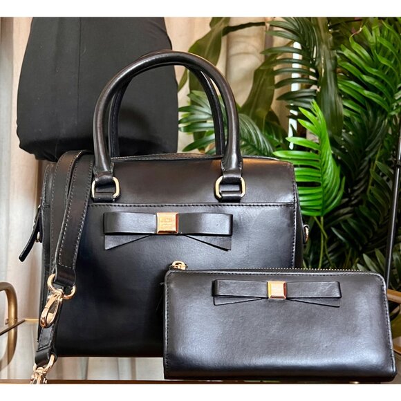 Authentic Kate Spade Black Handbag and Wallet Set - Picture 2 of 12